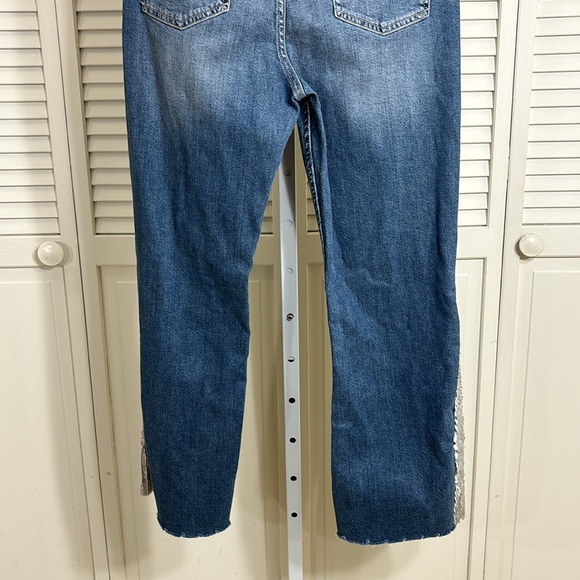 Pilcro and the Letterpress Wide Leg Crop High Waisted Denim Jeans Size 29 - Picture 12 of 13